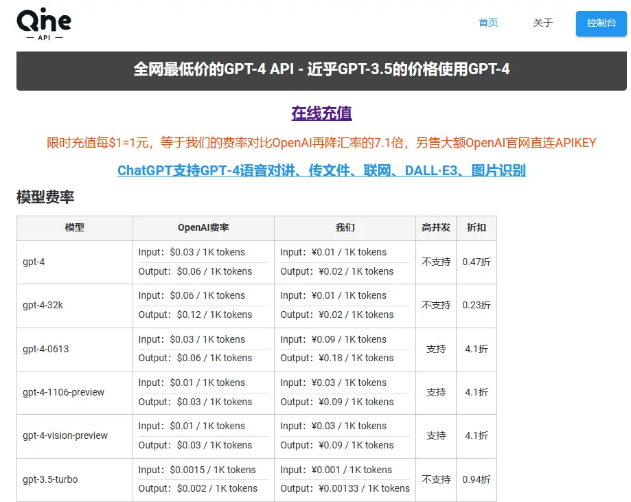 【已跑路】1 折 GPT-4, GPTAPI.US - 低价高质量的第三方 ChatGPT API